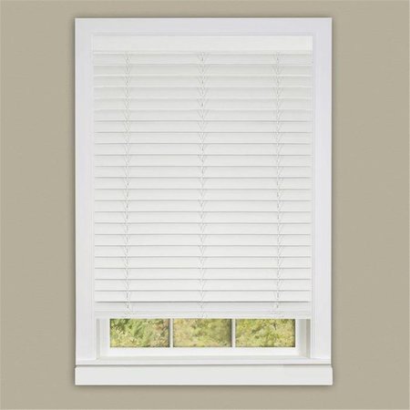 EYECATCHER 32 x 64 in. Cordless GII Madera Falsa 2 in. Faux Wood Plantation Blind - White EY2511766